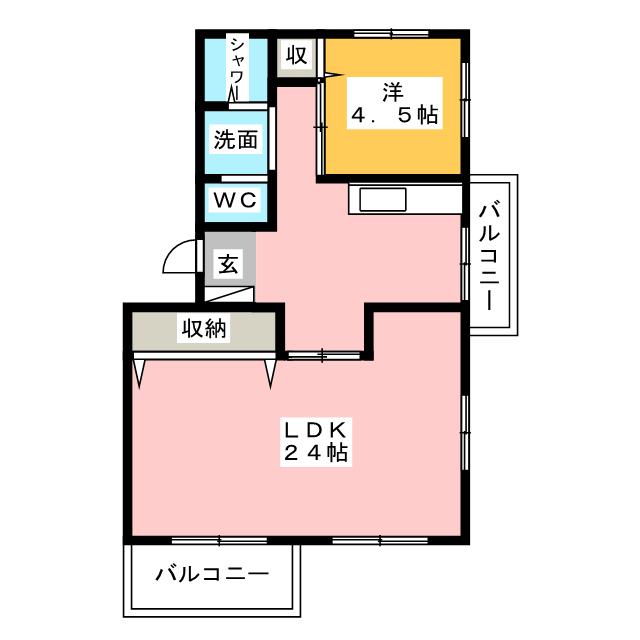 相生山団地４４棟の間取り