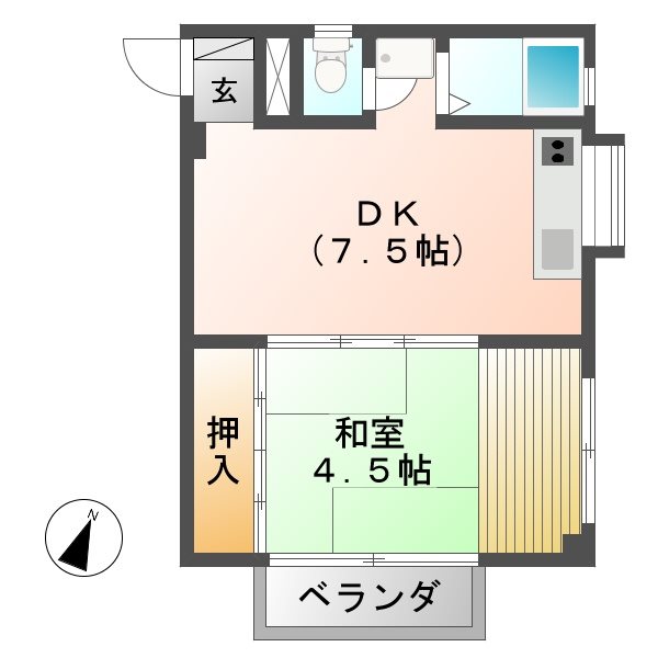 ニューハイツ明峰の間取り