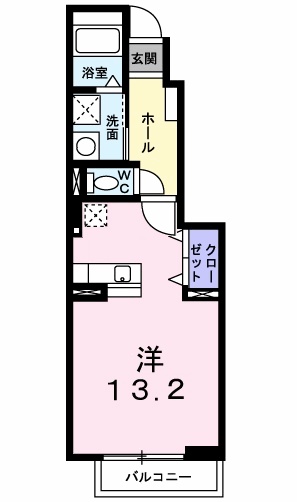 神戸市西区二ツ屋のアパートの間取り