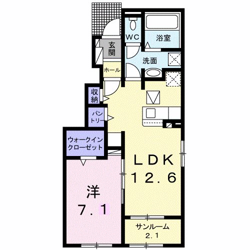 ル　ソレイユ　アスカ　Nの間取り