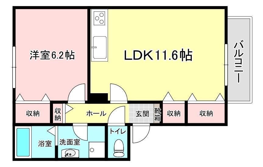 姫路市小利木町のアパートの間取り