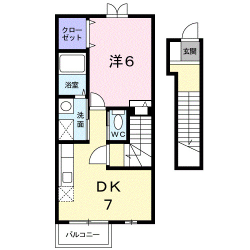 高松市元山町のアパートの間取り