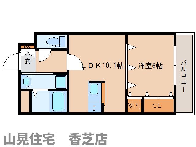 香芝市別所のマンションの間取り