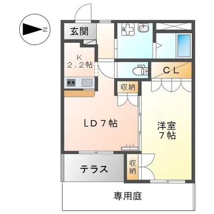 津島市江東町のアパートの間取り