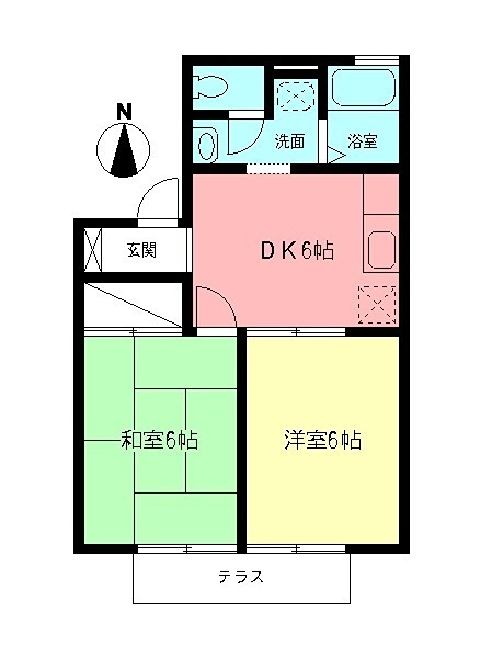 メゾン．ド．ソレイユＣの間取り