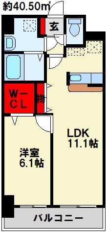 北九州市八幡西区西折尾町のマンションの間取り