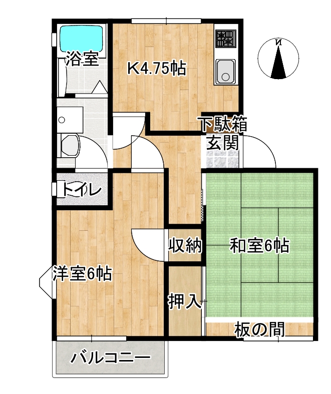 【ハイツ五反田Ｂの間取り】