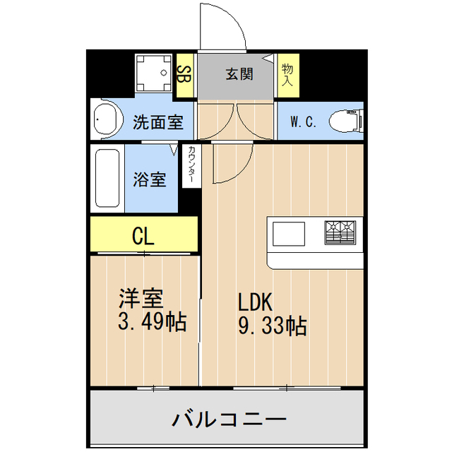 ＬＩＢＴＨ松山の間取り