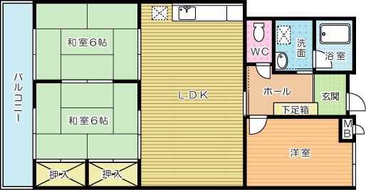 サンシティ三萩野の間取り