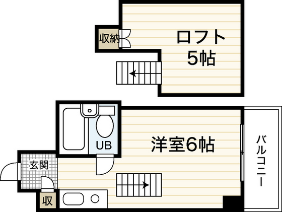 広島市中区東白島町のマンションの間取り