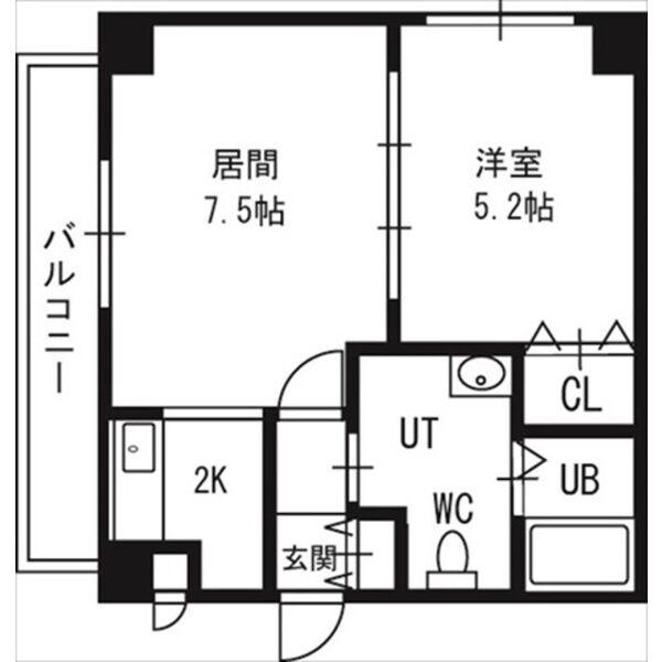 グランカーサ南11条の間取り