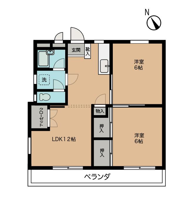 セルシオーネ赤山の間取り