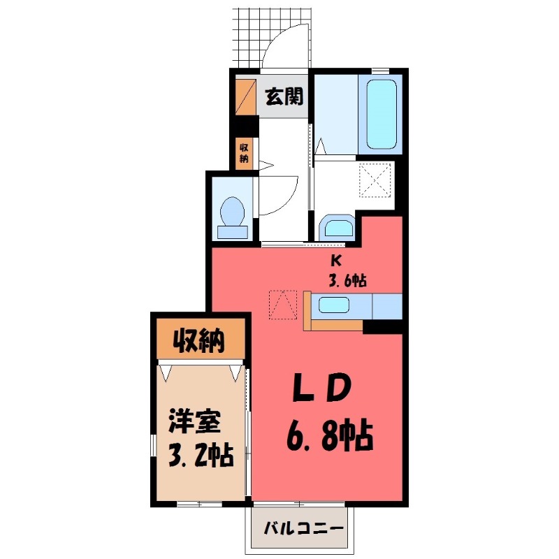 フィカーサ弥生 Aの間取り