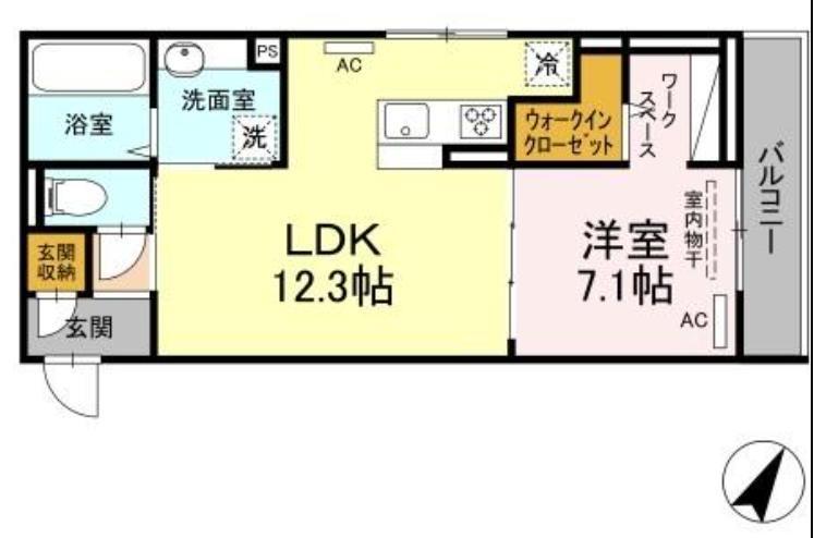 廿日市市串戸のアパートの間取り