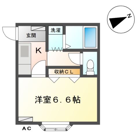 小牧市多気北町のアパートの間取り