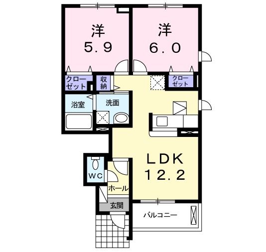 フィデール　Ａの間取り