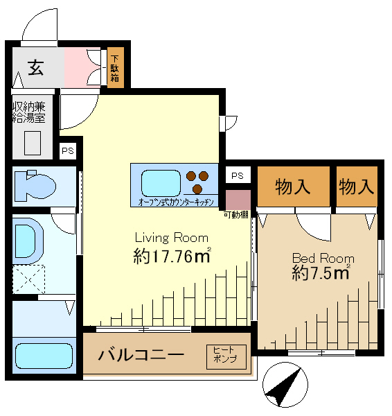 ヴィクトワルボーテ若葉.の間取り