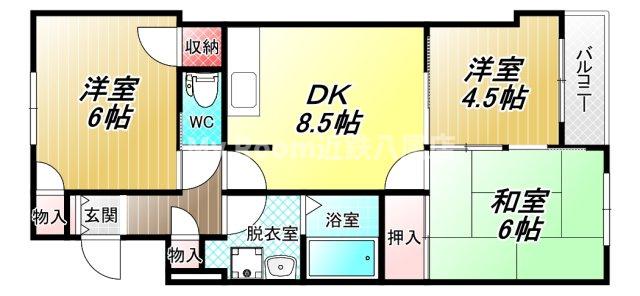 セジュール山本の間取り