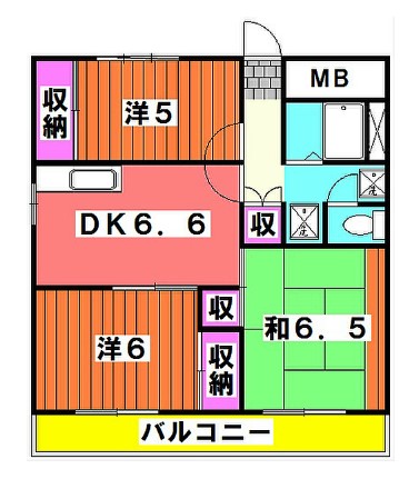 鹿児島市千日町のマンションの間取り