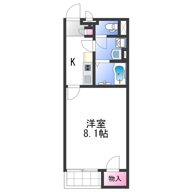 岸和田市流木町のアパートの間取り