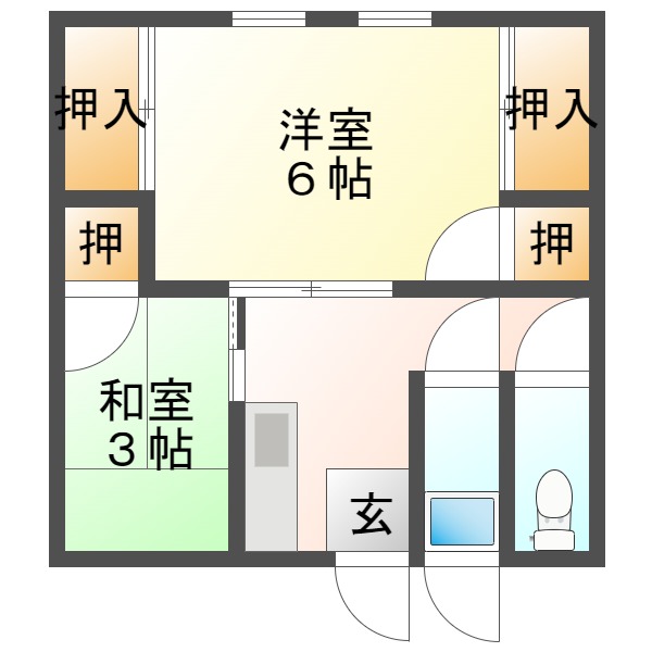 古賀アパートの間取り