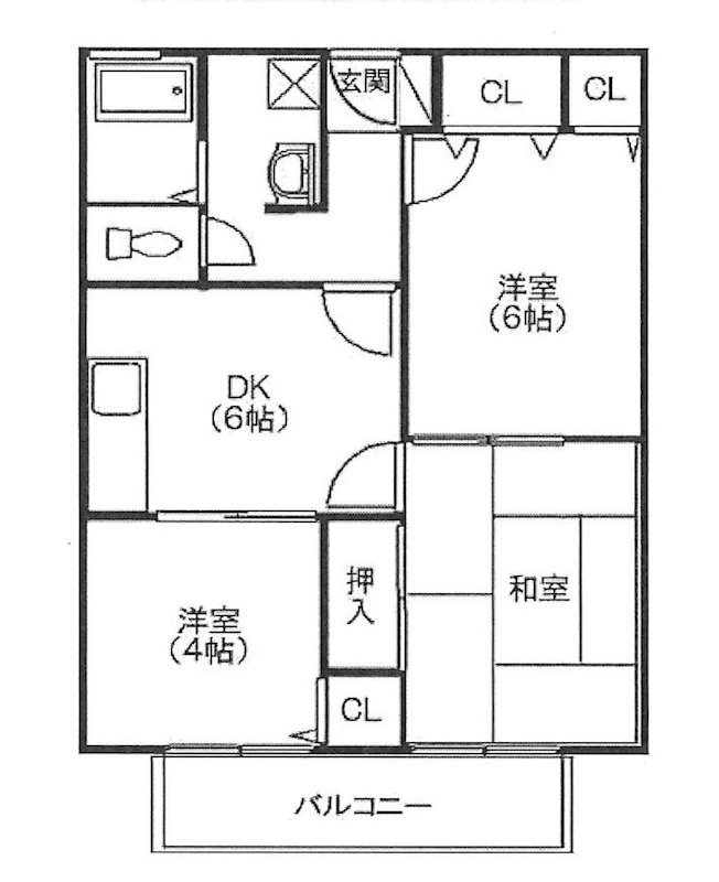 箕面市粟生新家のマンションの間取り