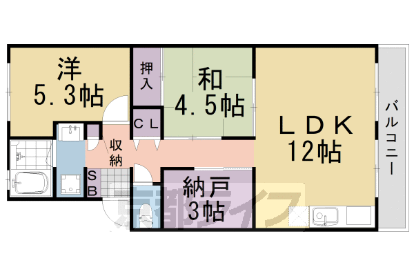 【水掛　西村ハイツの間取り】