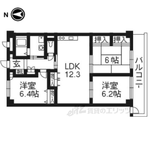 マンション稔の間取り