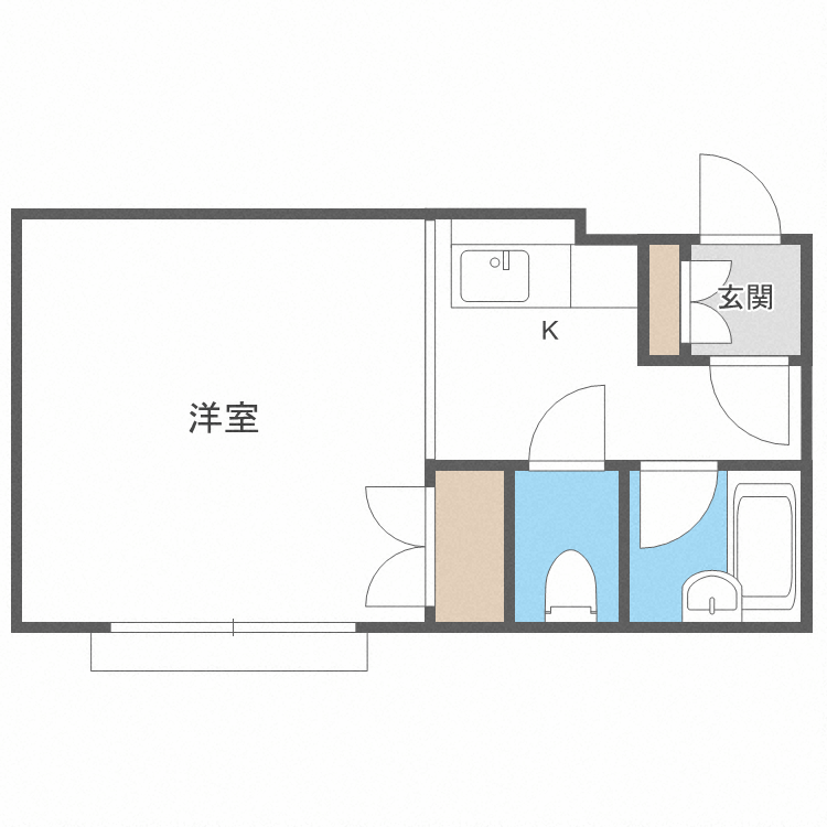 札幌市中央区南二条西のマンションの間取り