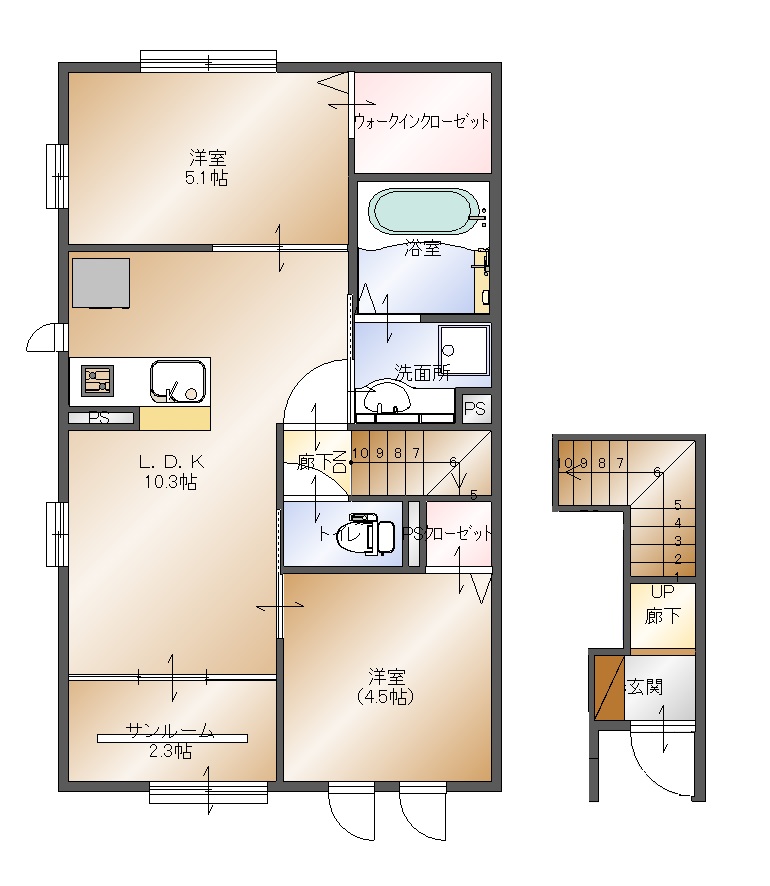 ポートラス・Ｄ・roomの間取り