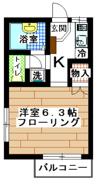 横浜市緑区長津田町のアパートの間取り