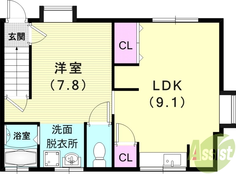 ユニみやびの間取り