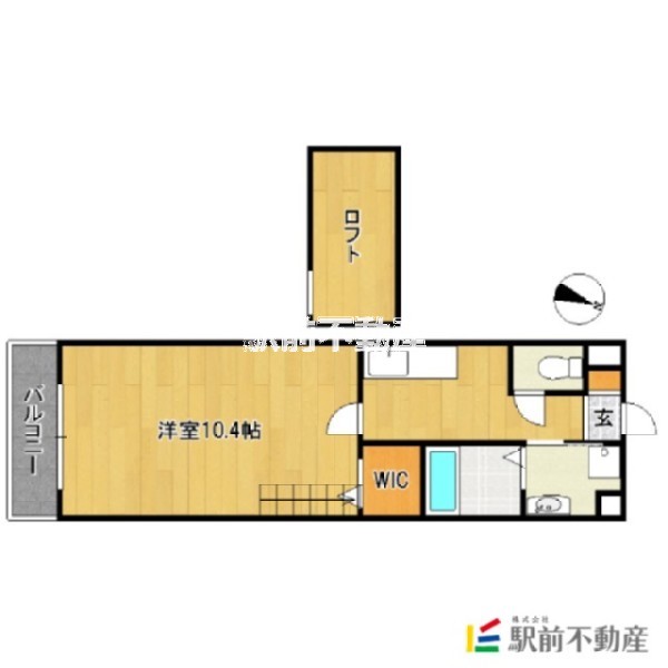 太宰府市朱雀のマンションの間取り