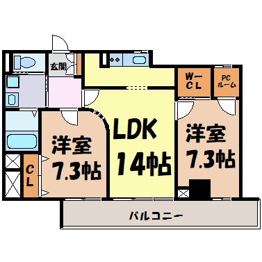 ランドハウス泉の間取り