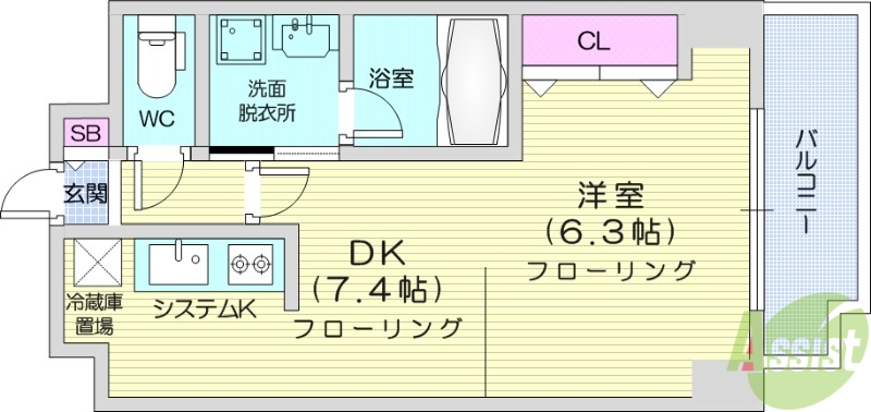 しゃとれ山手町の間取り