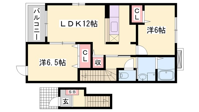 エリタージュＢの間取り