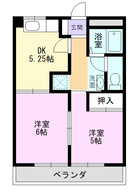 コーポ子野川の間取り