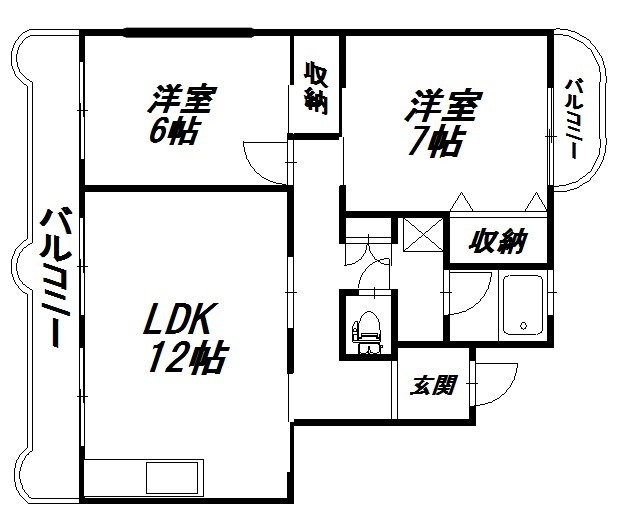 【浜松市中央区積志町のマンションの間取り】