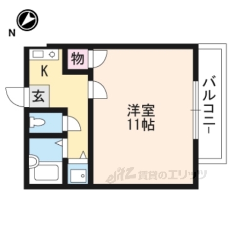 大津市大萱のマンションの間取り