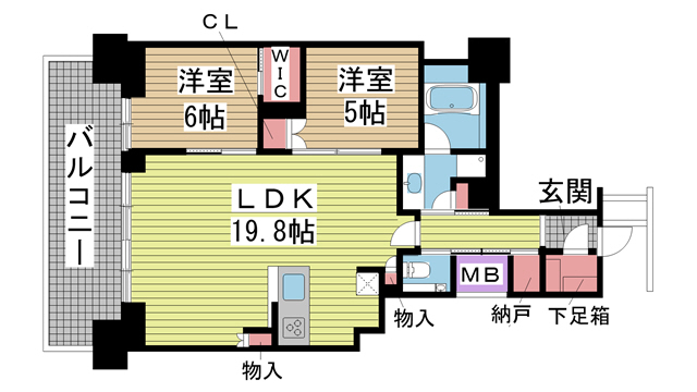 べイシティタワーズ神戸WESTの間取り