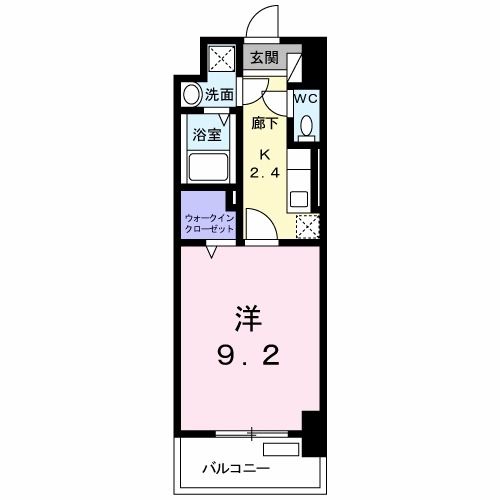 【北九州市八幡西区西折尾町のマンションの間取り】