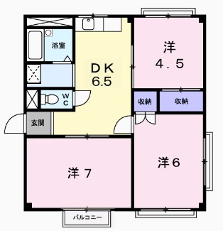 姫路市広畑区才のアパートの間取り