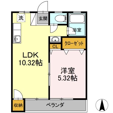 高石マンションの間取り