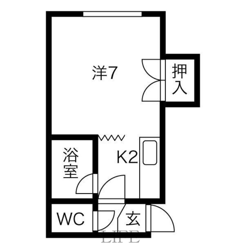 札幌市厚別区厚別中央三条のアパートの間取り