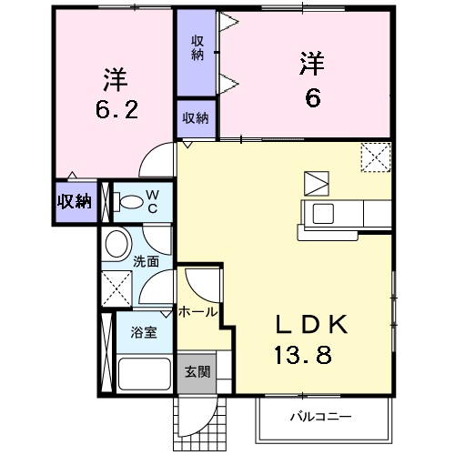 【ボワ エマーユ南館の間取り】