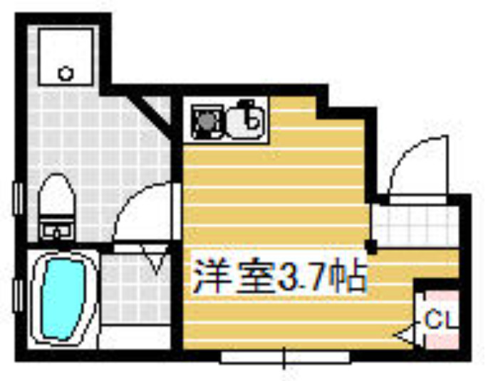 世田谷区上北沢のアパートの間取り