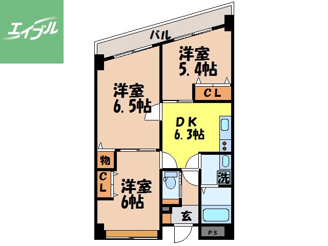 さくら坂マンション参番館の間取り