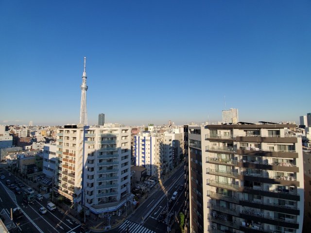 眺望　スカイツリーが見えます