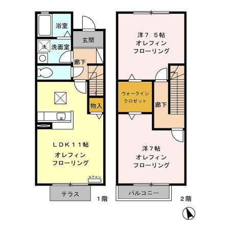Will Village A/B/C/Dの間取り写真