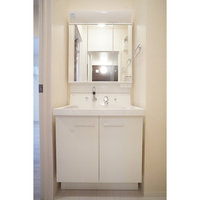 洗面設備　大きめＳＩＺＥのシャンプードレッサーも完